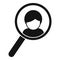 Search job candidate icon simple vector. Find folder career