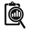 Search job chart icon simple vector. Account balance