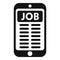 Search job online phone icon simple vector. Find folder career