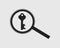 Search keyword icon on gray background. Flat style vector EPS