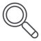 Search line icon, lens and find, magnifying glass sign, vector graphics, a linear pattern on a white background.