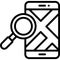 Search locations on smartphone icon, location map and navigation vector