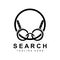 Search Logo Design, Detective Illustration, Home search, Glass Lens, Company Brand Vector