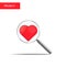 Search love illustration. Heart