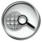 Search and magnifier icon grey