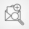 Search mail vector icon sign symbol