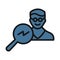 Search man, avatar, searching line isolated vector icon can be easily modified and edit