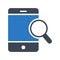 Search mobile glyphs color vector icon