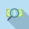 Search money cash icon flat vector. House financial