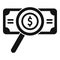 Search money support icon simple vector. Grant company