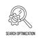 Search optimization icon or logo line art style.