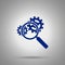 Search optimization icon magnifier and gears. SEO symbol