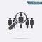 Search People flat vector icon isolated. Logo illustration