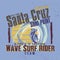 In search of the perfect wave. Santa Cruz California. Wave Surf Rider Team. Graphic for T-shirt