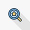 Search Real Estate Element, Magnifier, Search, Property And House thin line flat color icon. Linear vector symbol