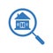 Search real estate icon / blue color