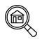 Search real estate icon. Find real estate. Find property, house search