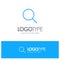 Search, Research, Basic, Ui Blue outLine Logo with place for tagline