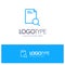 Search, Research, File, Document Blue outLine Logo with place for tagline