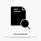 Search, Research, File, Document solid Glyph Icon vector