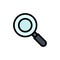 Search, Research, Find  Flat Color Icon. Vector icon banner Template