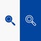 Search, Research, Find Line and Glyph Solid icon Blue banner Line and Glyph Solid icon Blue banner