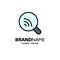 Search, Research, Wifi, Signal Business Logo Template. Flat Color