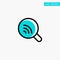 Search, Research, Wifi, Signal turquoise highlight circle point Vector icon