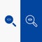 Search, Research, Zoom Line and Glyph Solid icon Blue banner Line and Glyph Solid icon Blue banner