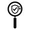 Search secured data icon simple vector. Privacy policy