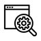 Search setting thin line vector icon