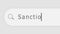 Search string with inscription Sanctions.