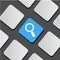 Search symbol icon on a button keyboard. Vector Illustration