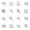 Search system line icons set