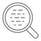 Search thin line icon, magnifier and find