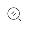 Search thin line icon, SEO of big data symbol, web navigation sign, line style simple magnifier graphic element