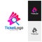 Search Ticket Logo Template Design Vector, Emblem, Creative design, Icon symbol concept