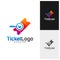 Search Ticket Logo Template Design Vector, Emblem, Creative design, Icon symbol concept