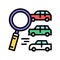 search vehicles color icon vector illustration