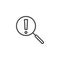 Search warning outline icon