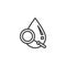 Search water resource line icon