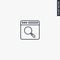 Search webpage, linear style sign for mobile concept and web design