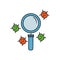 search zoom loupe line icon. element of bacterium virus illustration icons. signs symbols can be used for web logo mobile app UI