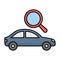 Searching car, Automobile Isolated Vector icon that can be easily modified or edited