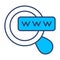 searching domain icon modern illustration