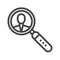 Searching Employee Thin Line Vector Icon