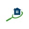 Searching House Logo. Search Home icon With Magnifying Glass Symbol, Logo Design illustrations