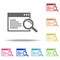 searching results icon. Elements of Seo & Development in multi colored icons. Simple icon for websites, web design, mobile app,