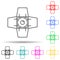 searchlight for filming multi color style icon. Simple thin line, outline vector of spotlight icons for ui and ux, website or