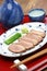 Seared duck breast steamed, japanese cuisine